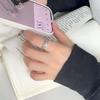 Kladívkovaný otevřený prsten v korejském stylu: Jednoduchý, cool, estetický doplněk pro ženy.