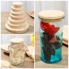 Various Sizes Kitchen Organization Bottle Sealing Caps Canning Storage Mason Jar Lid Wide Mouth Cover Wood Lids