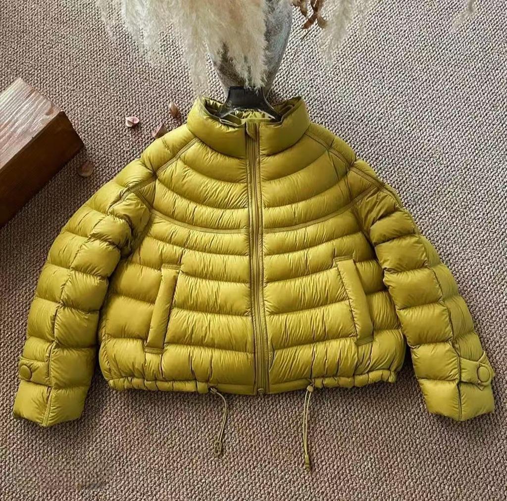 Autumn and winter new ribs down jacket women's fashion light and thin small loose warm women's jacket tide