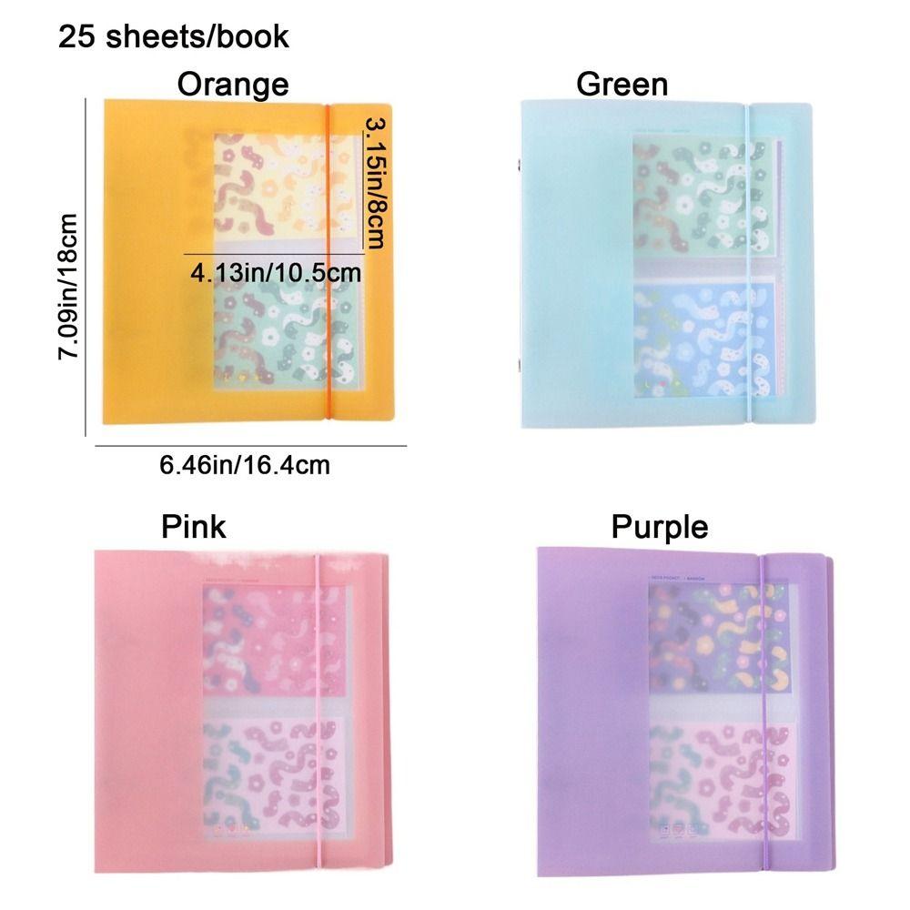 Candy Color Photo Storage Book 2 Ring Photocard Binder Sleeves 3 Inch Photo Album  Postcard