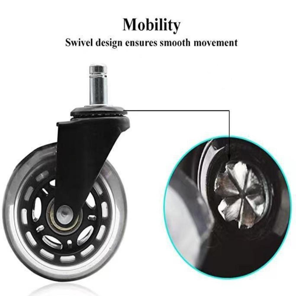Swivel Office Chair Caster Wheel PU Rotatable Caster Universal Universal Wheel  Home Office Chair