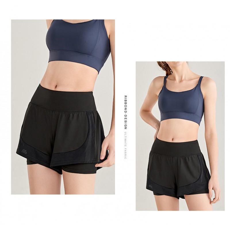 Womens High-Waisted Loose Running Shorts With Inner Lining-Free Design Quick-Dry Athletic Workout Yoga Pants Gym