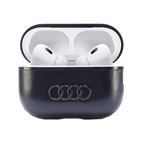 Audi Leder Großes Logo Airpods Pro 2 Hülle Schwarz/Black Au-App2-Gt/D3-Bk
