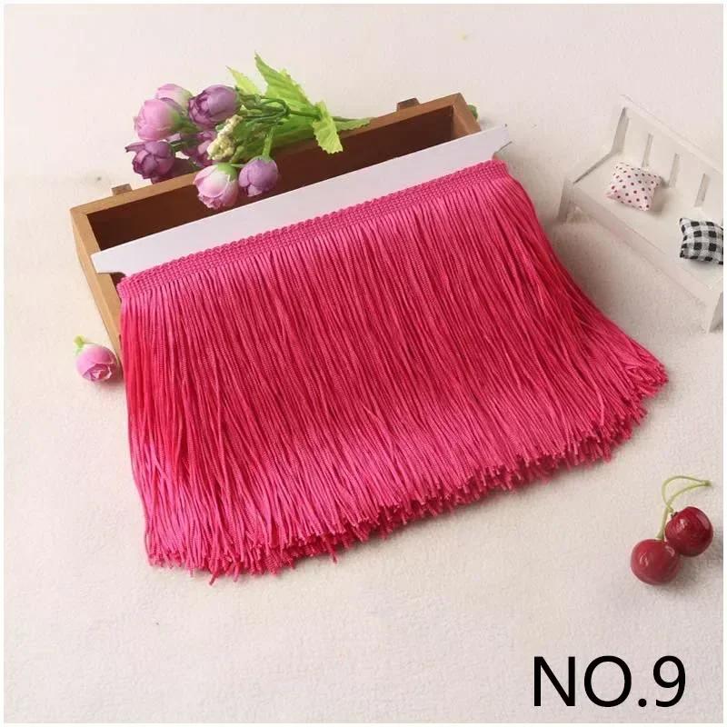 10M 10-30cm Meetee Fransar Tofsar Fransade Väskor Dekorativa Garner Fransar för Gardiner Kläder Spetsband Tygaccessoarer