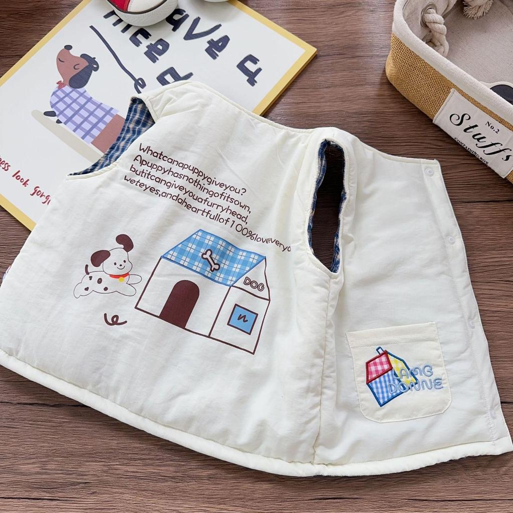 2025 New Girls' Fleece-Lined Vest: Warm, Thickened Autumn/Winter Outerwear for Children