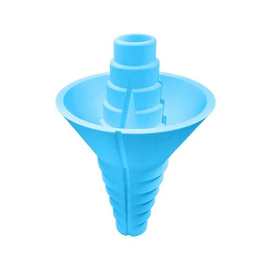 Liquid Transfer Funnel, Universal Multi-Step Dispenser for Bottles, Spill-Proof Oil Transfer Tool for Kitchen Auto Lab синий