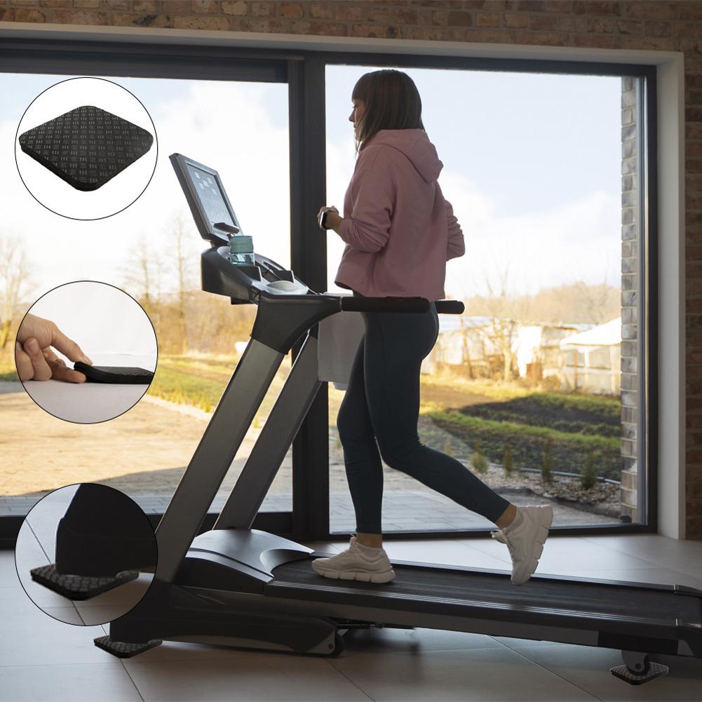 6 Stück Silikon Laufbandmatten Trainingsgerätematten Geräuschreduzierung Anti-Vibrationspads für Walking Pad Heimtrainer