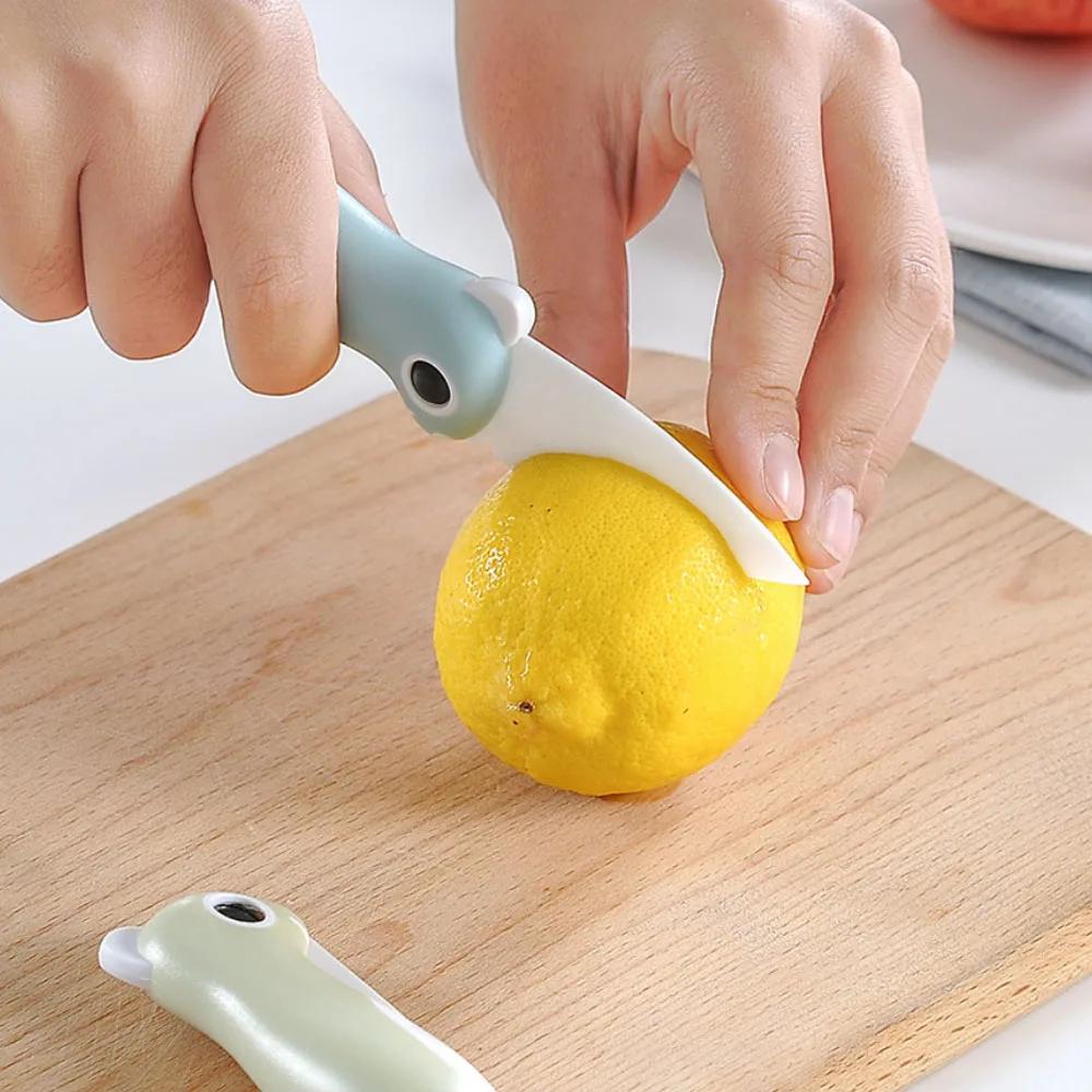 Ceramic Folding Fruit Knife Household Creative and Cute Mini Portable Sharp Knife Fruit Peeler Multi-functional Cartoon Peeler