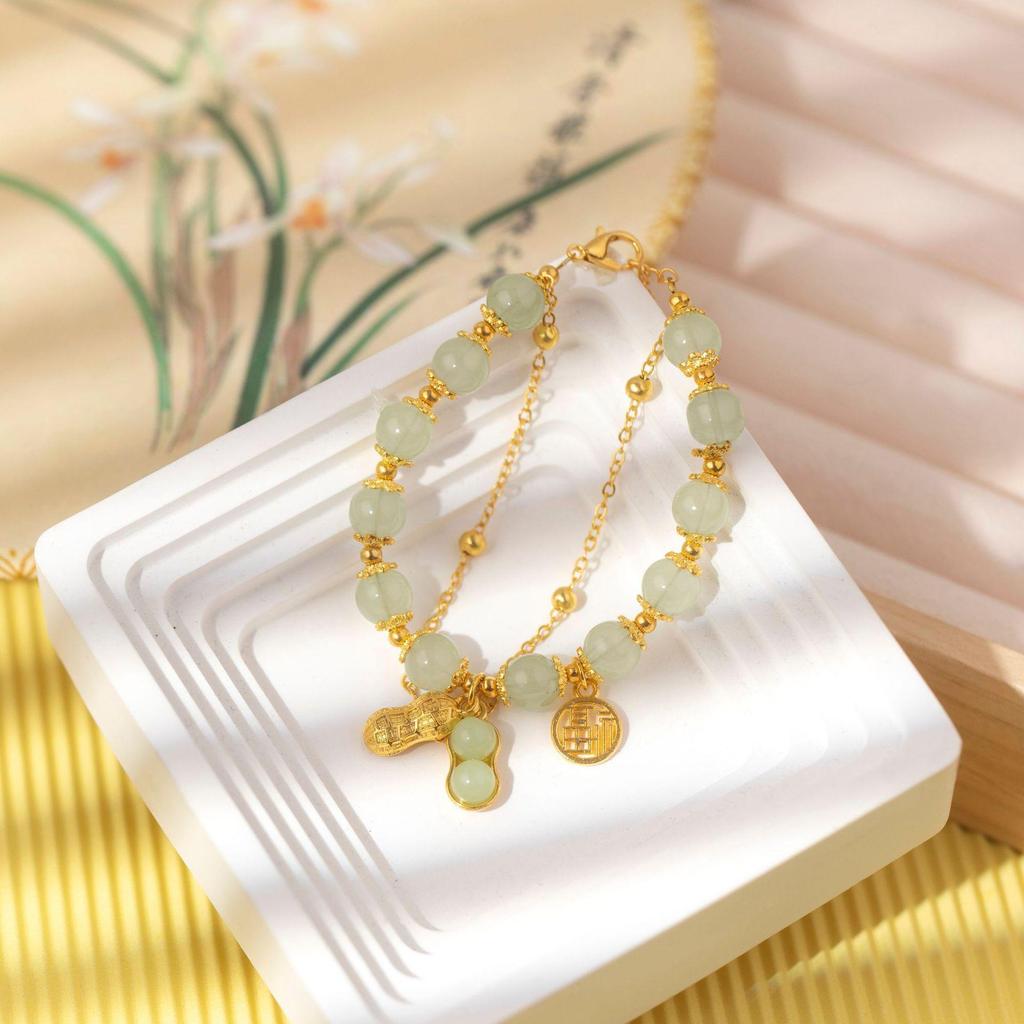 Imitation Hetian Jade Bracelet - Women's Retro Design, Elegant & Durable, Perfect Gift for Girlfriends.