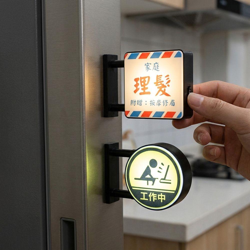 Novelty Glowing Magnetic Advertising Sign Plastic LED Fridge Magnet Light Sign Store Signboard