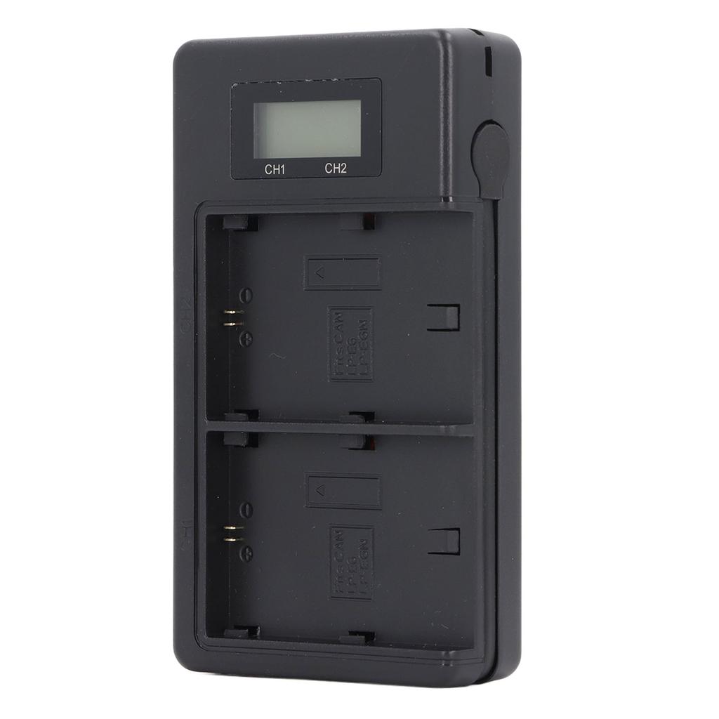 Dual Slot Camera Battery Charger Professional Efficient USB Camera Battery Charger with LED Display for LP E6 E6NH