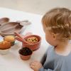 Atti Rabbit Baby Bunny Silicone Suction Bowl Dry Rose Toddler Tableware Self Feeding Container