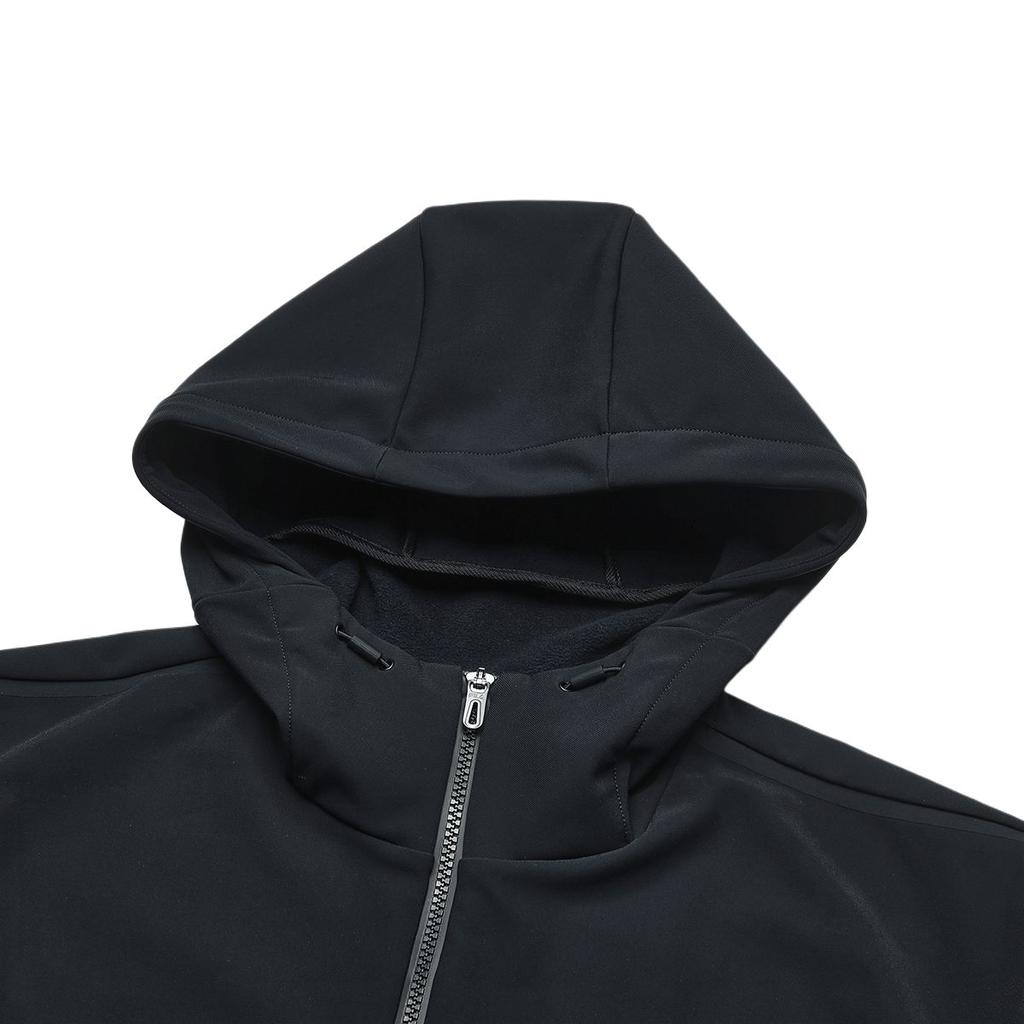 FILA Solid Color Fitness Hooded Knit Jacket Men jackets Deep-Black A11M341505F-BK