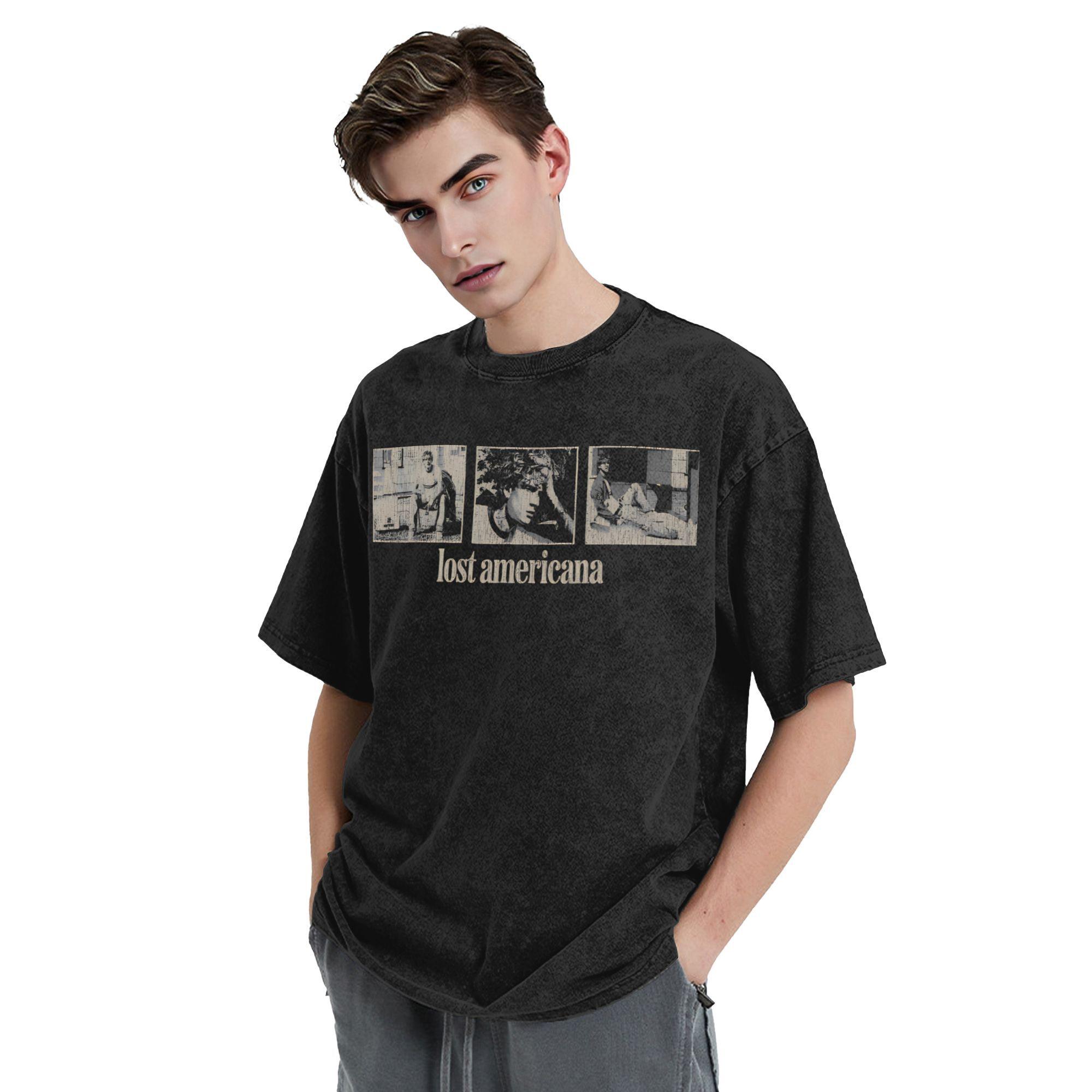 

Lost Americana Photos T Shirt Harajuku T-Shirts Short-Sleeved Y2K Classic Tshirt Beach Casual O-Neck Oversize Tees 3XL