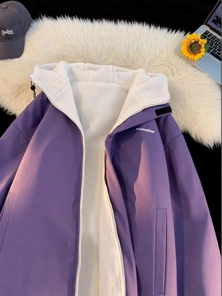 Men's Trendy Cotton Jacket with Lamb Fleece - 2025 New Fall/Winter Double-Sided Thickened Coat