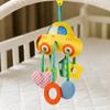 High Contrast Sensory Toy For Infants Plush Animal Hanging Rattle With Detachable Hooks For Stroller Crib