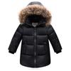 Giacca invernale in vera pelliccia per ragazzi cappotti vestiti da ragazza abbigliamento per bambini capispalla parka ispessito bambini 80-160 cm