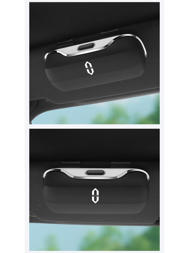Wenjie M7 Glasses Case & Car Sun Visor Clips for M9/M5 - Sunglasses Holder & Storage