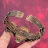 Tiger's Eye Cuff Bracelet Copper Wire Wrapped Bangle Flower Bangle Handmade Adjustable Cuff Bracelet Gemstone Copper Jewelry Gifts for Women