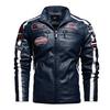 Men's Autumn and Winter Loose Large Size Men's Leather Casual Washed Motorcycle Pu Leather Jacket