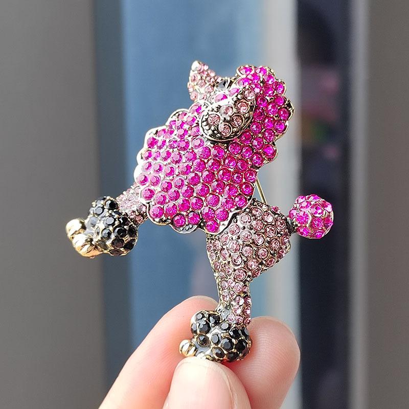 Nuovo Arrivo Spilla Cane Strass Cucciolo Carino Animale Spilla Zaino Cappello Sciarpa Accessori Gioielli Moda