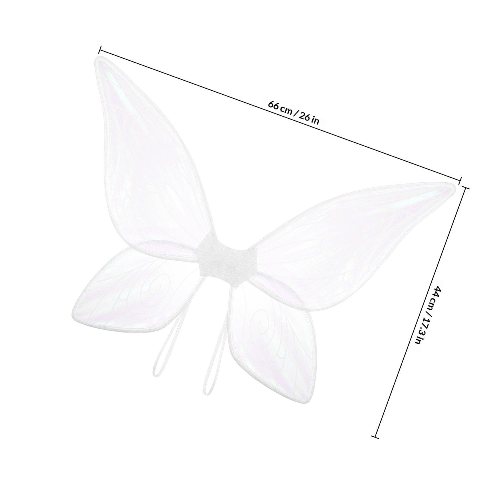 

Glowing Fairy Wings Light Up Costume Accessory for Cosplay Party Festival Performance Adults Gift Idea белый