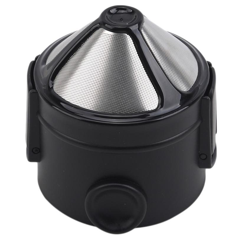 

Stainless Steel Coffee Filter Portable Drip Coffee Tea Holder Funnel Reusable Tea Infuser Practical Tea Craft Household Product чёрный