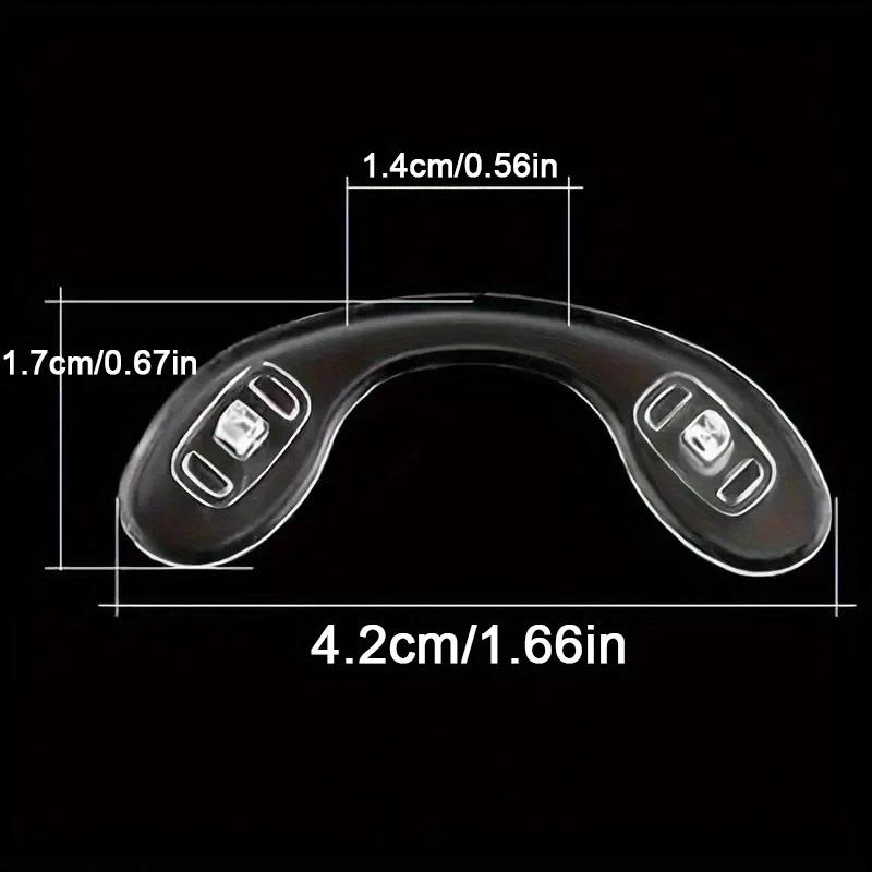 4Pcs Colored U Silicone Conjoined Siamese Saddle Eyeglass Soft Nose Pads for Insert On Glasses Translucent Anti-Slip Nose Pad
