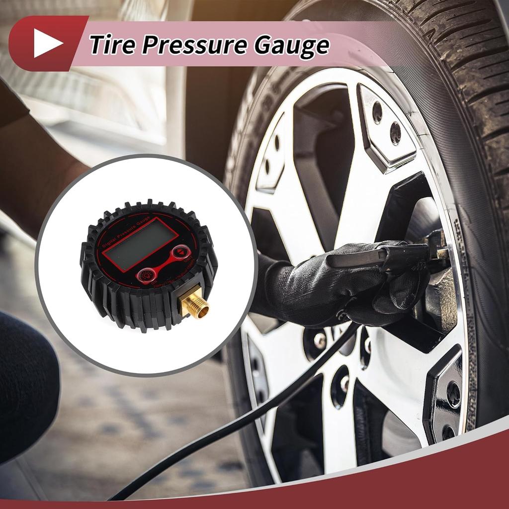 1 Pcs Universal Digital Tire Pressure Gauge M11x1 250PSI Digital Air Pressure Meter for Cars
