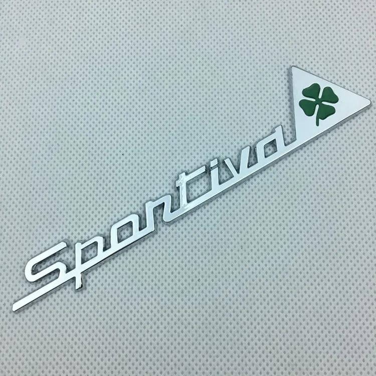 SVMHZ1 Car Styling Side Window Sticker SPORTIVA Logo Badge For Alfa Romeo 159 156 147 4C Giulia Stelvio Giulietta Mito Auto Accessories
