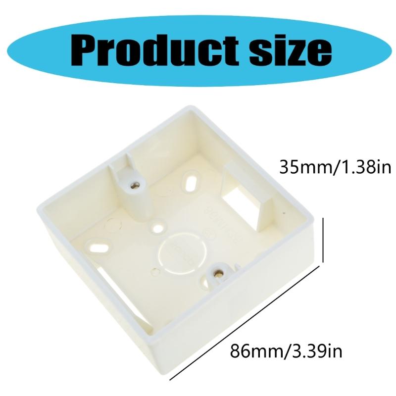 86 Type Wall Switches Socket Protections Box Electrical Outlet Mounting Box White Plastic Protections Box Easy to Install