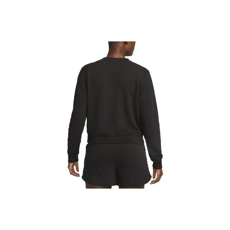 Nike Dri-Fit One Solid Logo Crew Neck Sweatshirt Women Sweatshirt Black FB5125-010