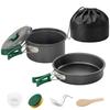 Camping Cookware Set, 8-Piece Ultralight Kit for 2 People, Grey
