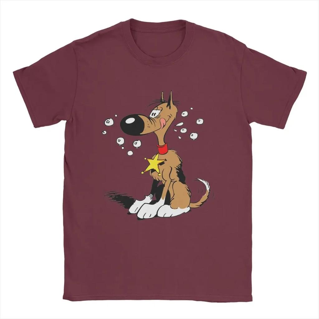 Maglietta Rataplan Lucky Luke da Uomo 100% Cotone Maglietta Vintage Girocollo Manica Corta Top 6XL#Colore(2)