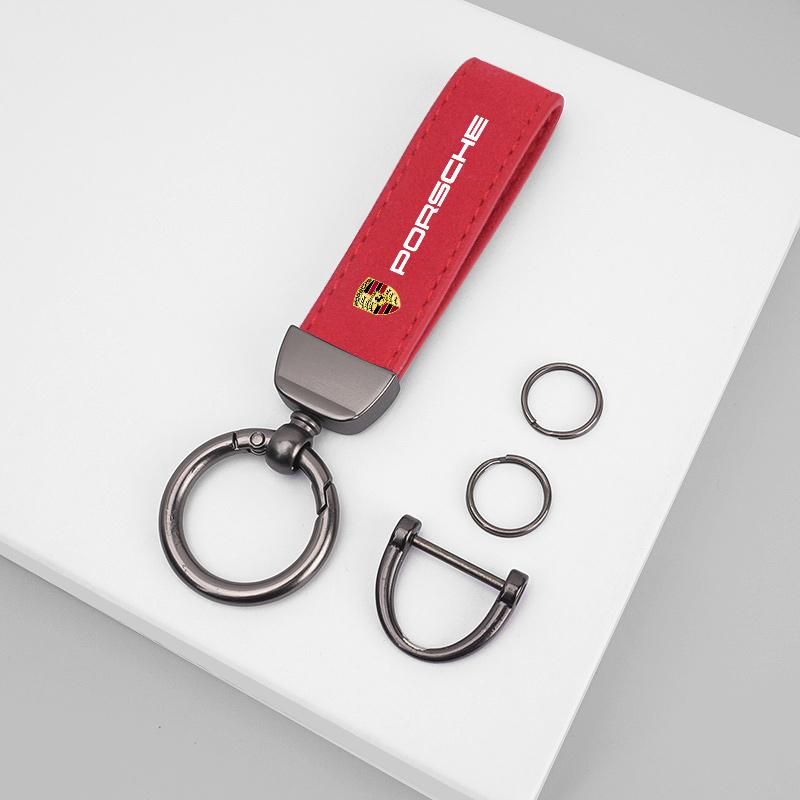 Car Keychain For Porsche Panamera Cayenne Taycan 911 718 Macan Carrera-GT 928 968 Key Rings Pendant Chain Gifts Auto Accessories GG2