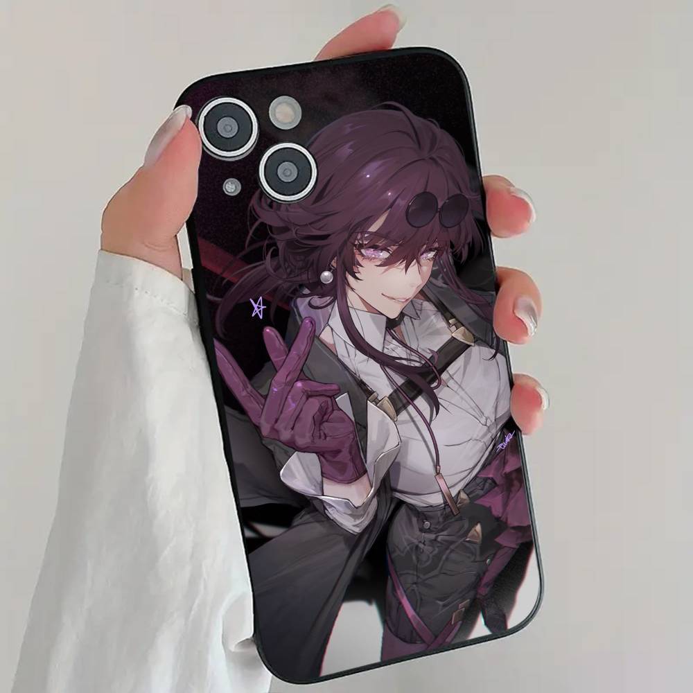 Anime Game H-Honkai Star R-Rail Phone Case Cool Black Silicone Soft For IPhone 16 15 14 13 12 11 X XR Plus Pro Max Plus