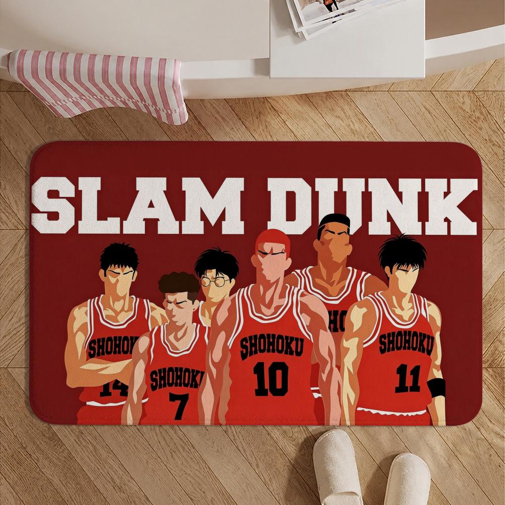 Anime-S-S-SLAM DU-NKS Floor Mat Soft Non-Slip Bath Mat, Bedside Carpet, Absorbent Doormat for Home