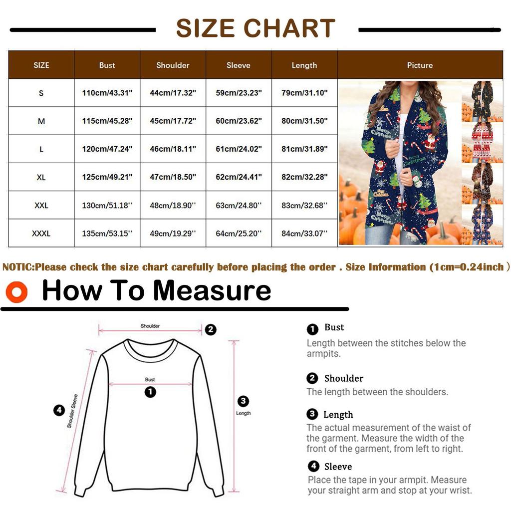 Women's Cardigan Coat,Christmas Cardigan Open Front Long Sleeve Sweater Coat Casual Jacket