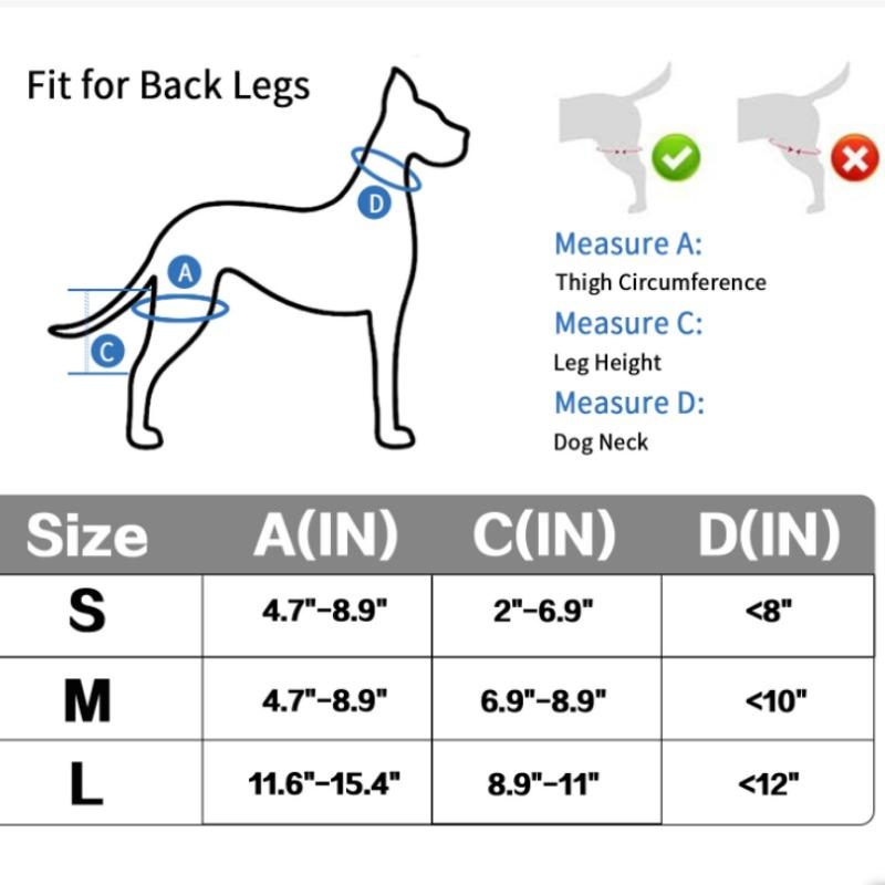 Dog Leg Knee Brace Straps Protection Pet Knee Pads Adjustable Dogs Leg Support Dogs Accessories for Leg Joint Wrap Supports