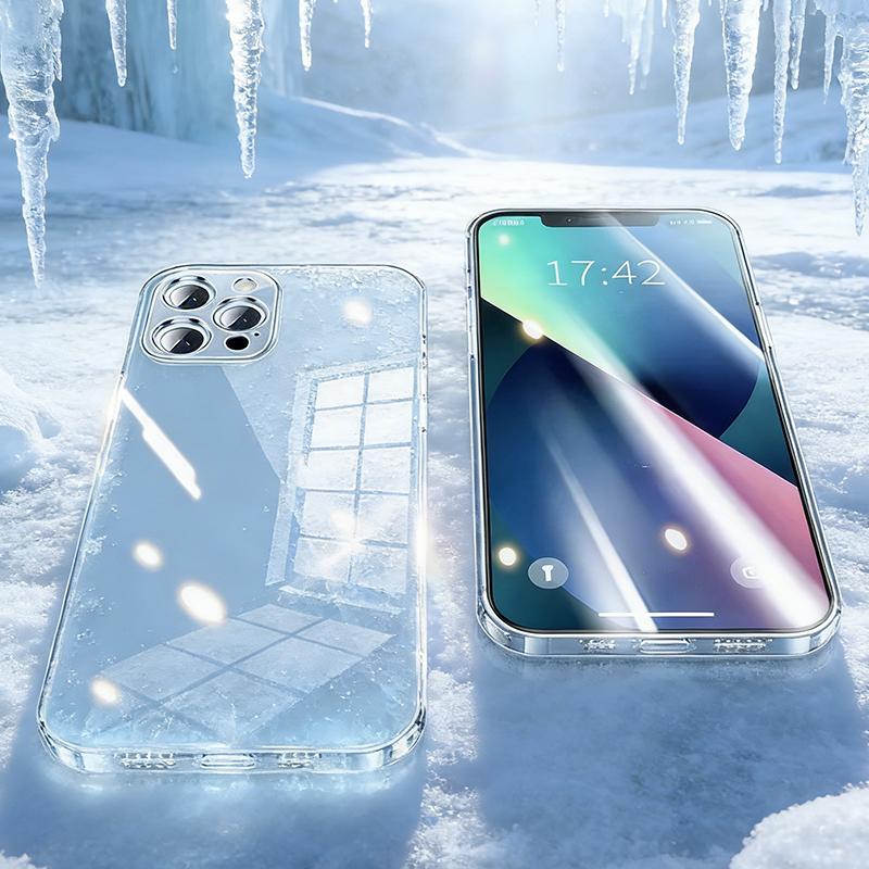 

For iPhone Clear Silicone Case 360° Full Body Protection Soft Bumper For iPhone Anti-Fall Dustproof Ultra-Thin Camera Lens Cover iPhone 16 Pro чистый