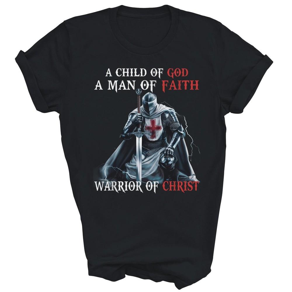 

Knight Templar I Am A Man Of Faith Warrior Christ Unisex Shirt Gift 2XL
