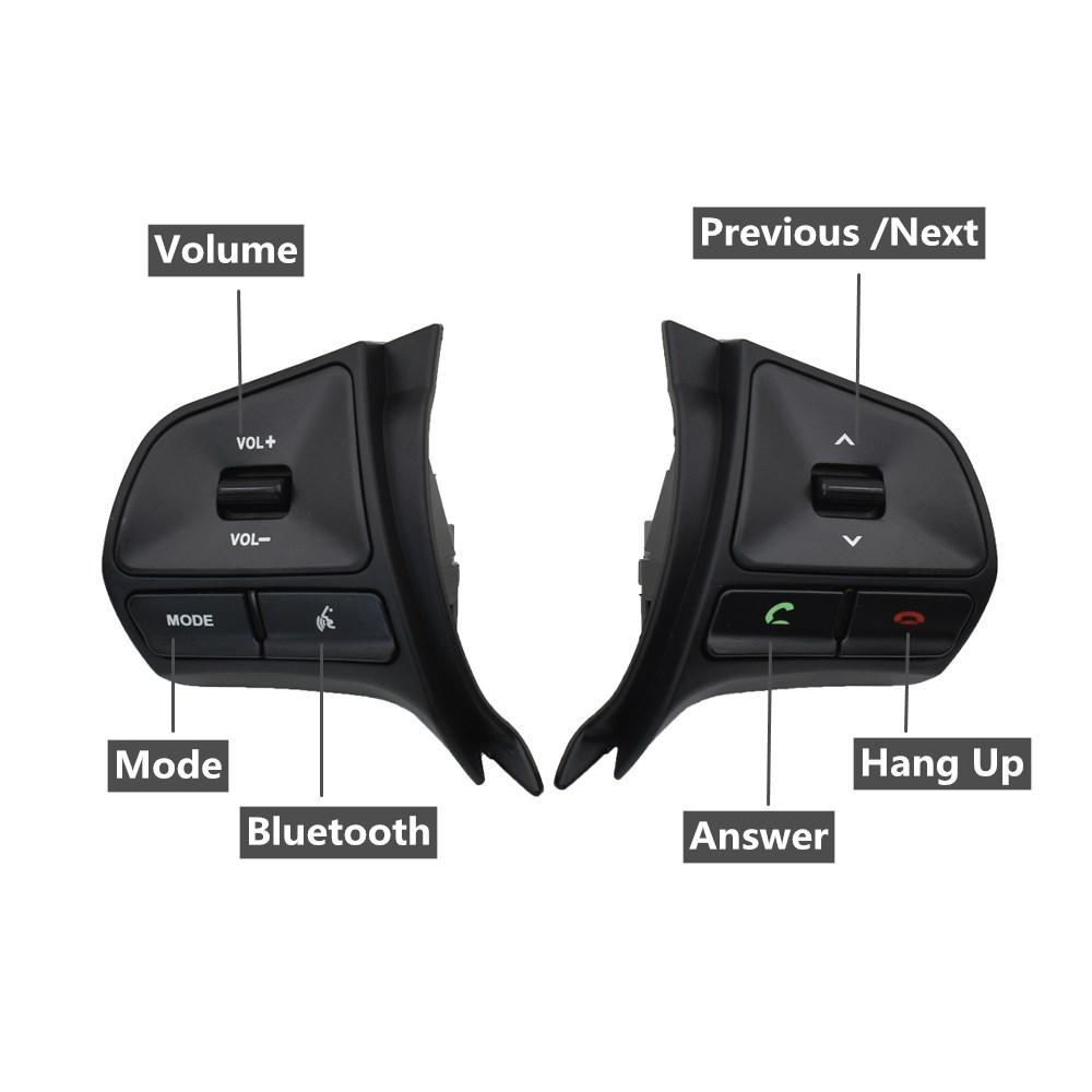 New Car Steering Wheel Control Button For KIA K2 RIO 2011-2014 Audio Bluetooth Phone Volume Switch Replace Auto Parts