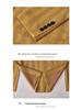 Men's Striped Double-Breasted Korean Style Golden Two-Piece Suit for Autumn and Winter