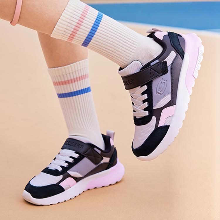 Skechers Kids Comfortable Durable Outdoor Versatile Lightweight Non-Slip Shock Absorbing Wear-Resistant Low-Top Casual Shoes 310271L-BKMT