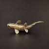 Retro Brass Carp Fish Figurine Miniature Tea Table Pet Small Ornament Copper Animal Feng Shui Crafts Home Decoration Accessories