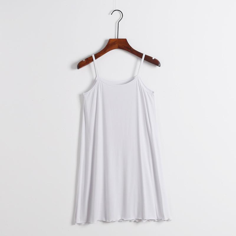 

Женское тонкое платье из модала с подтяжками: Свободная, непрозрачная нижняя юбка на весну и лето Short: 74 cm