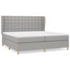 VidaXL Slat Bed Base with Mattress, Upholstered Bed, Double Bed, Adult Bedroom Interior Bed, Modern, 3128869