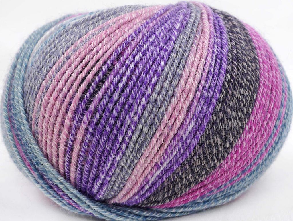 NASKA Hand Knitting Yarn Knife Mailer Medium Thick Type Purple Series 50g 150m 10 Balls Set Col.706 Approx. F-10