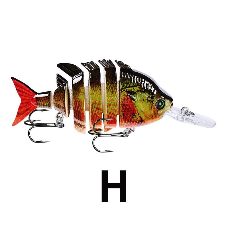 10cm Multi-jointed Bionic Plastic Lure, 14g Hard Bait for Mandarin Fish and Bass.