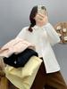 2025 Winter Japanese Style Women's Padded Long-Sleeve Warm Shirt Top